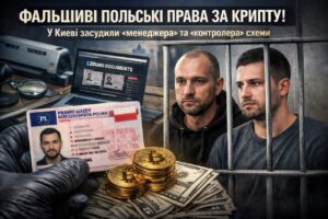 Фальшиві польські права за крипту: у Києві засудили «менеджера» та «контролера» схеми з продажу підроблених документів ЄС